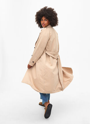 Long trench coat with belt, Nomad, Model image number 1
