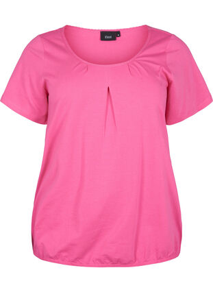 Short sleeve cotton t-shirt, Shocking Pink, Packshot image number 0