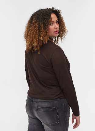 Close-fitting viscose blouse with a high neck, Molé, Model image number 1