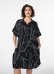 Loose-fitting long shirt in viscose, Black, Model image number 0