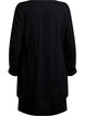 Knee-length dress with tie belt, Black, Packshot image number 1
