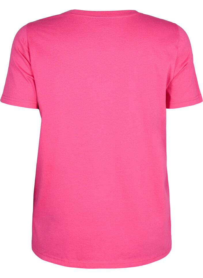 Cotton T-shirt with gold-colored text, R.Sorbet w.Gold Love, Packshot image number 1