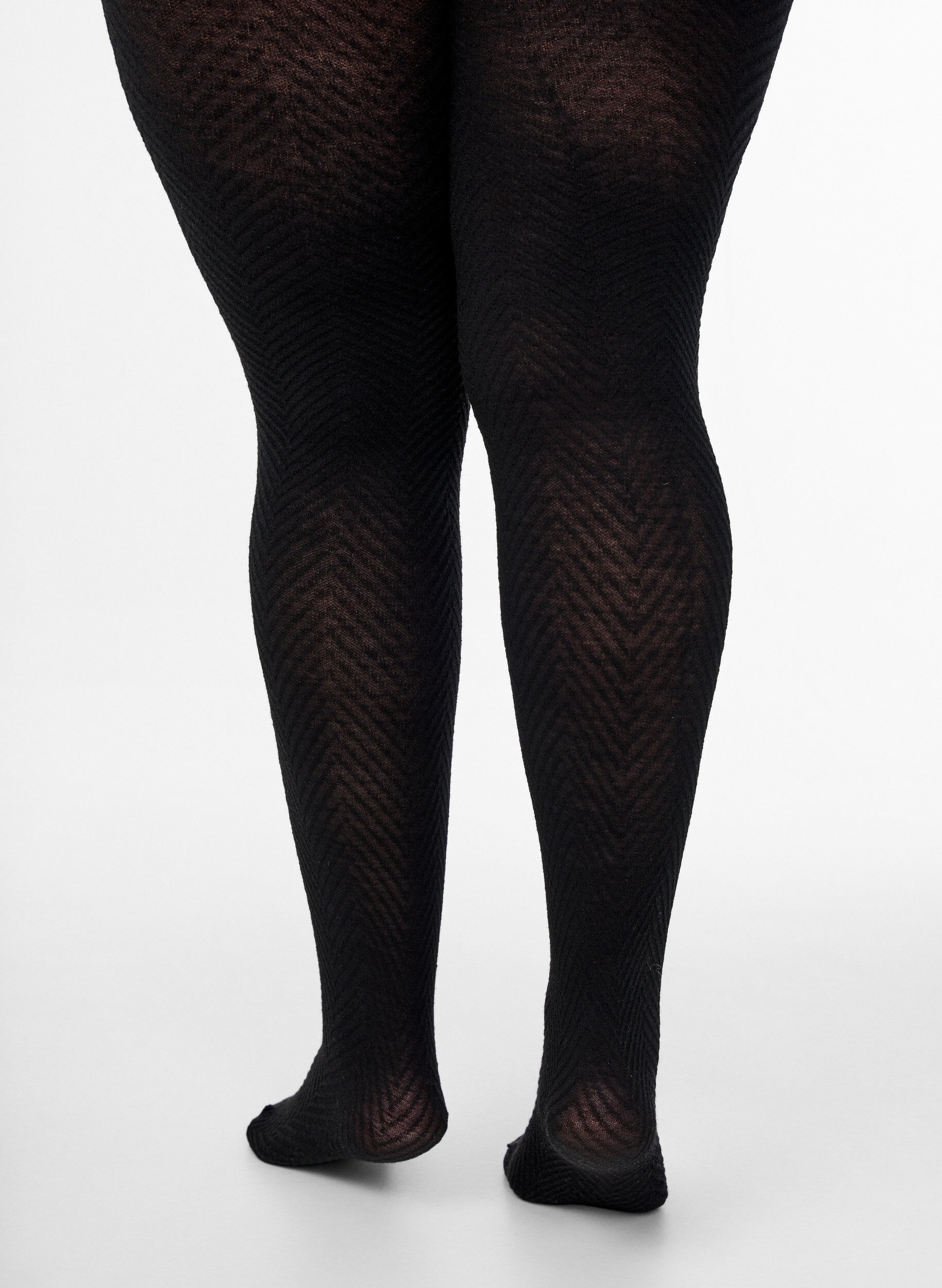 Zizzifashion Textured tights, Black, Model image number 2