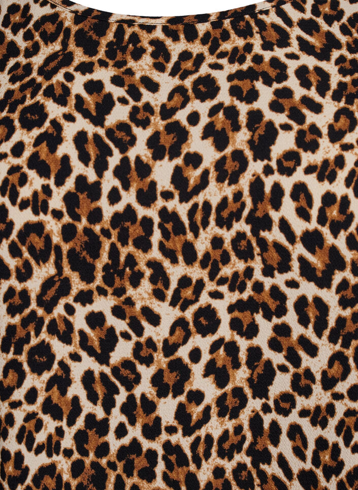 Dress with print and short sleeves, Brown, Packshot image number 2