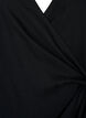 Long sleeve viscose dress with a wrap look, Black, Packshot image number 2