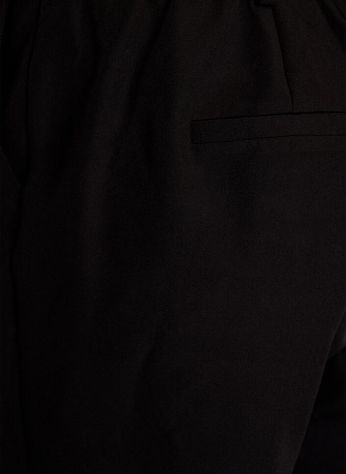 Trousers with pockets and straight legs, Black, Packshot image number 2
