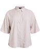 Striped shirt in linen and viscose, Beige, Packshot image number 0