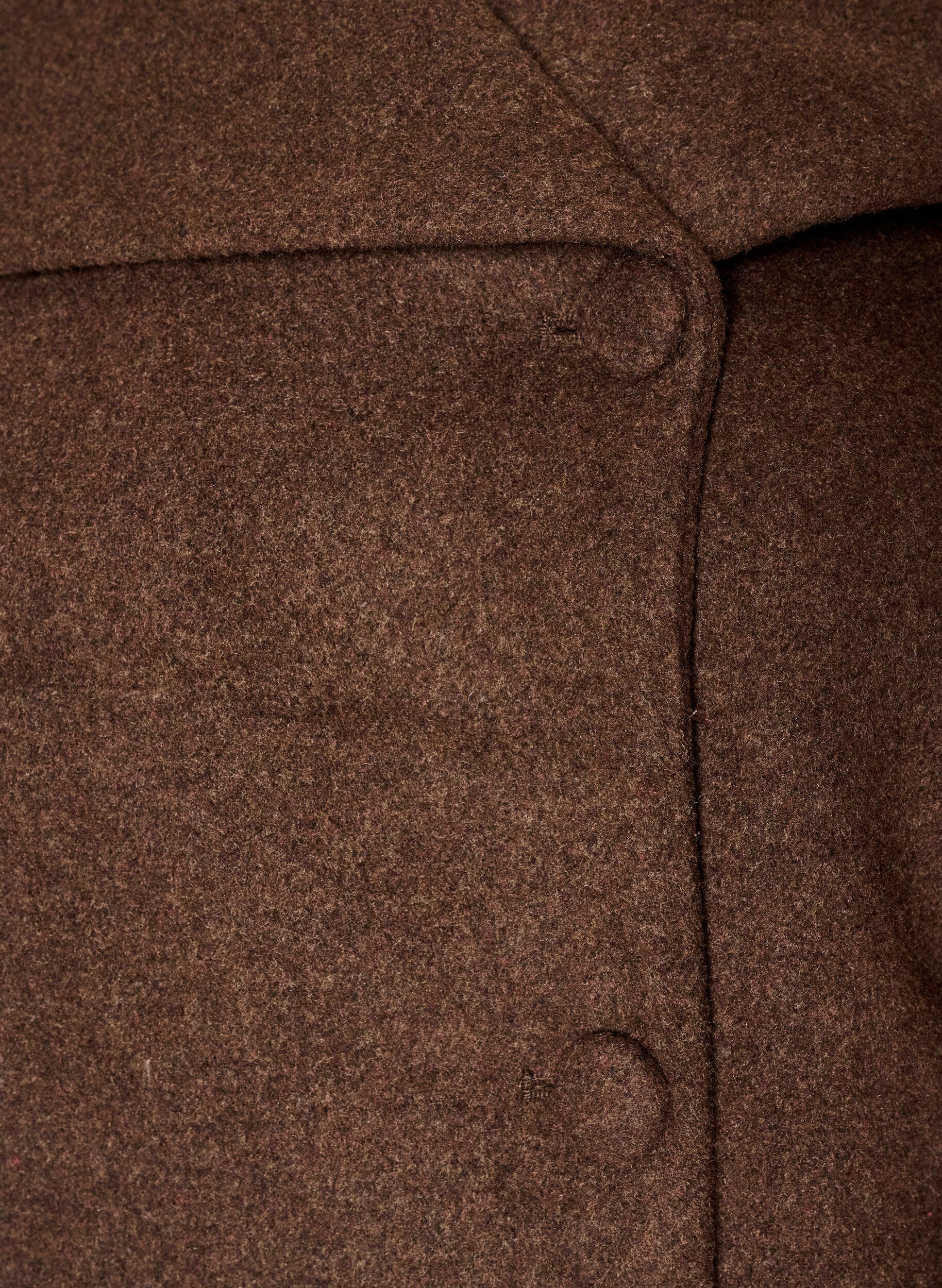 ZizzifashionShort jacket with asymmetric button fastening, Brown, Packshot image number 2