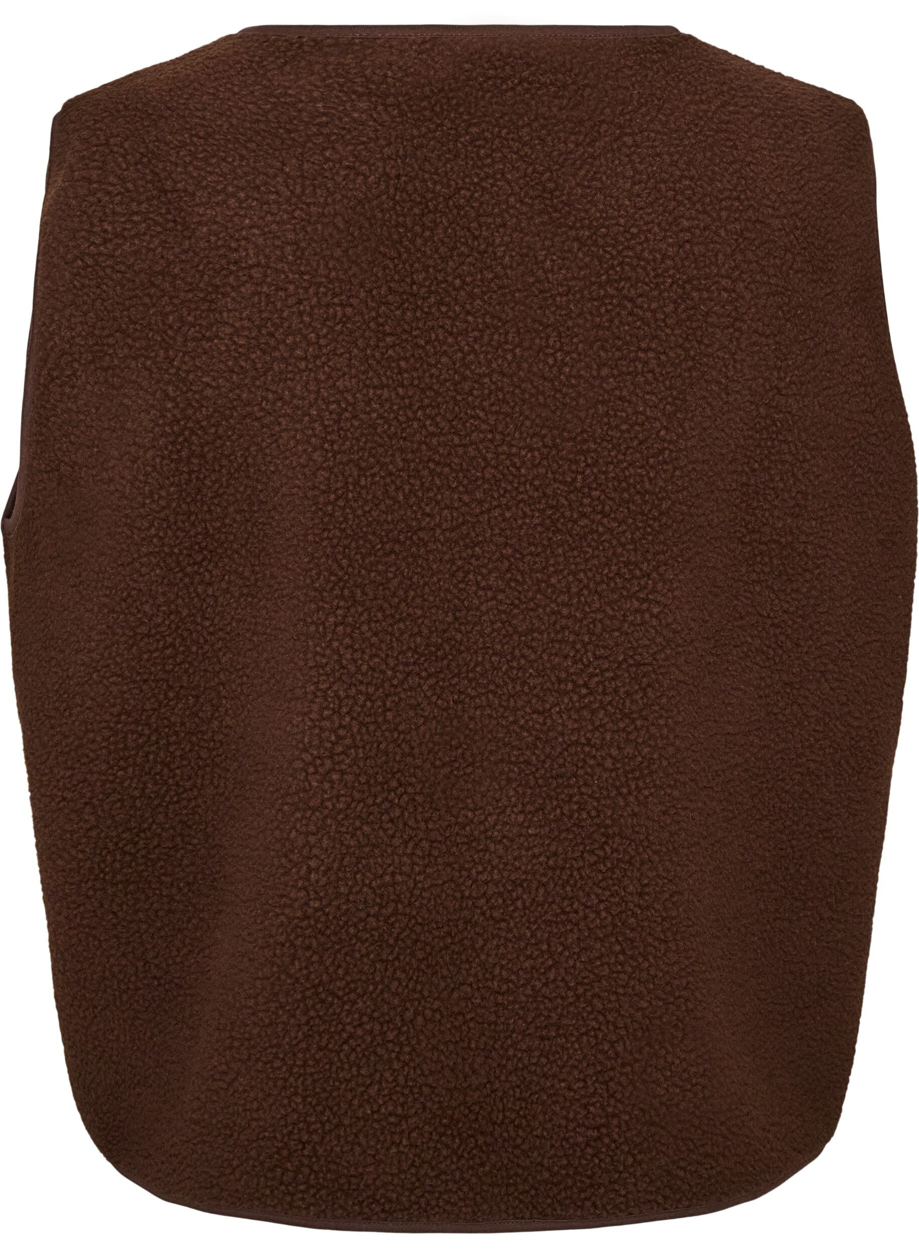 ZizzifashionTeddy gilet with buttons and pockets, Brown, Packshot image number 1