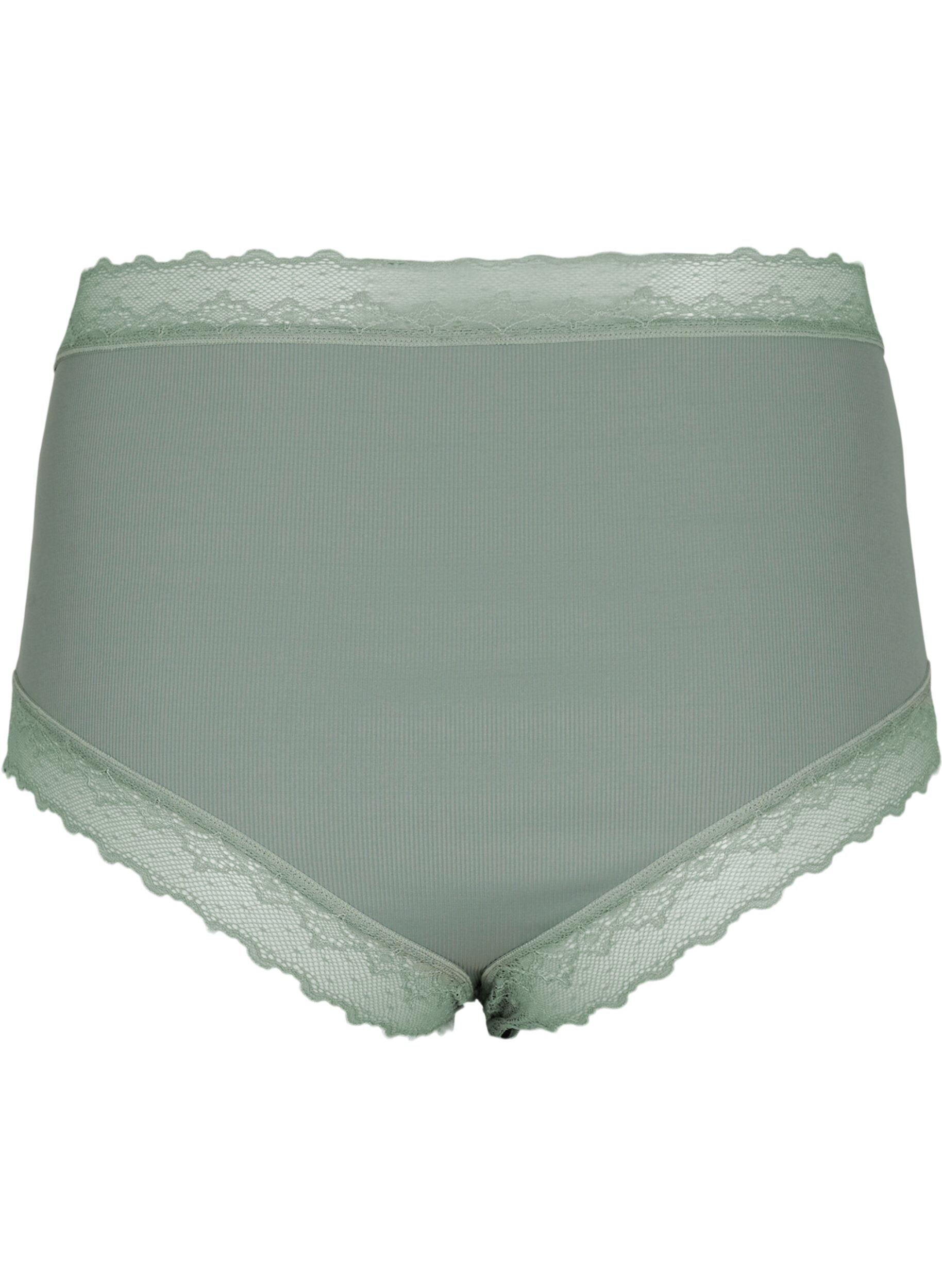 Zizzifashion High waisted hipster brief with lace, Laurel Wreath Ass, Packshot image number 1