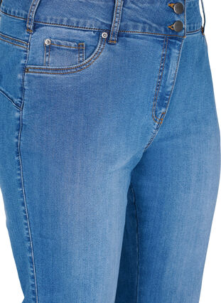 High waisted Ellen jeans with bootcut, Blue denim, Packshot image number 2