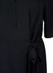 Mid-length dress with tie detail, Black, Packshot image number 2