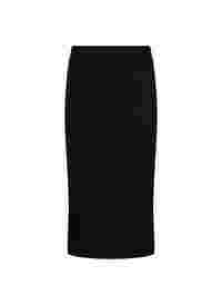 Tight-fitting viscose midi skirt
