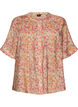 Floral print viscose blouse, Orange, Packshot image number 0