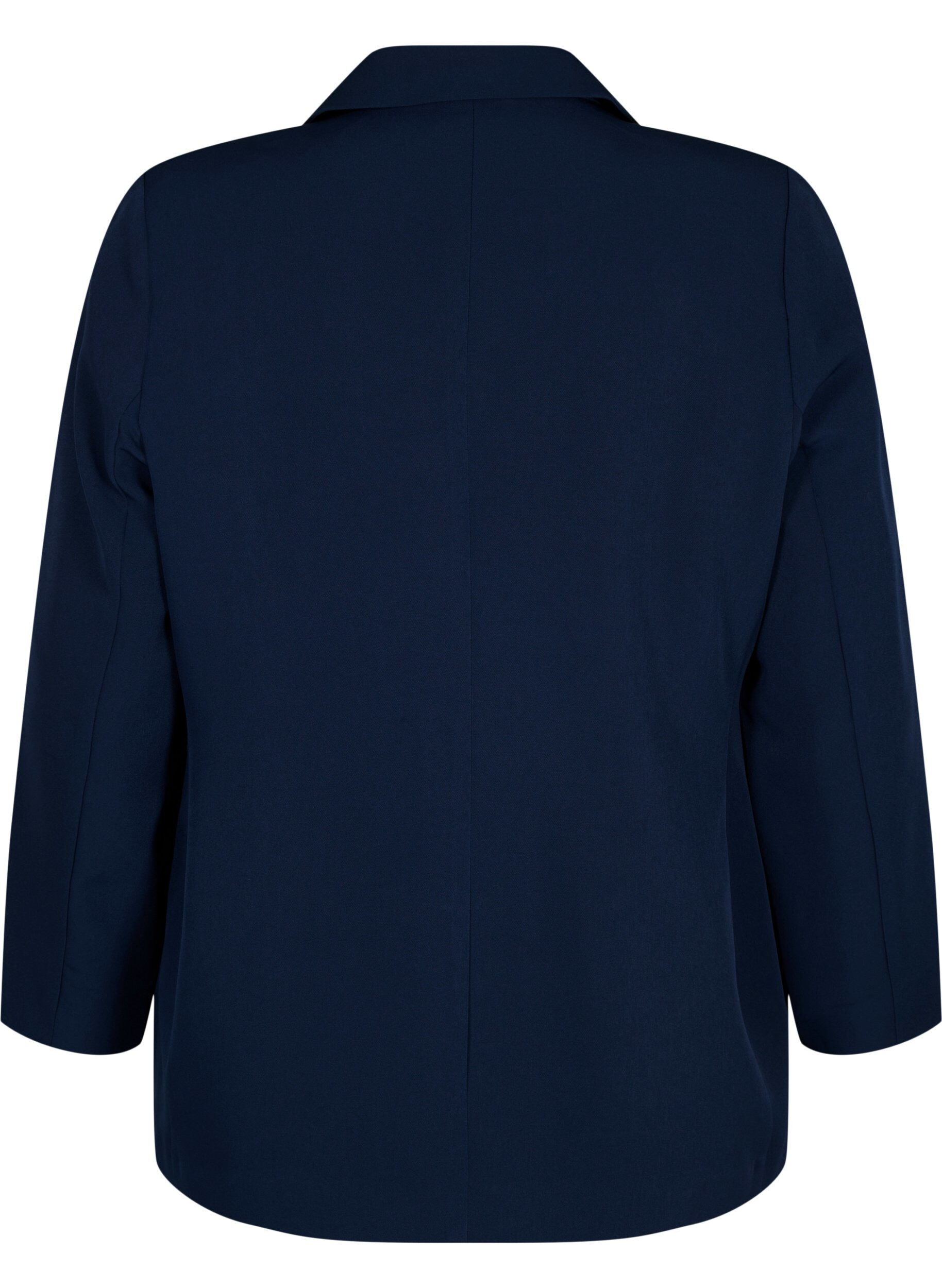 Zizzifashion Classic blazer with button closure, Navy Blazer, Packshot image number 1