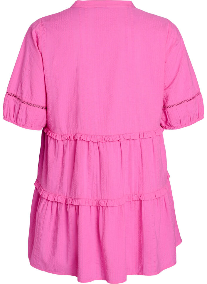 A-shape tunic with ruffles, Pink, Packshot image number 1