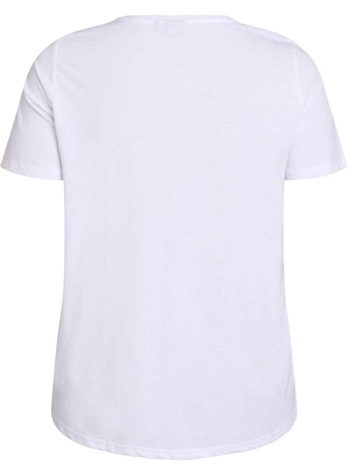 T-shirt with motif, White, Packshot image number 1
