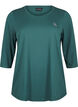 Sports top with 3/4 sleeves, Green, Packshot image number 0