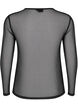 Mesh blouse with long sleeves, Black, Packshot image number 1