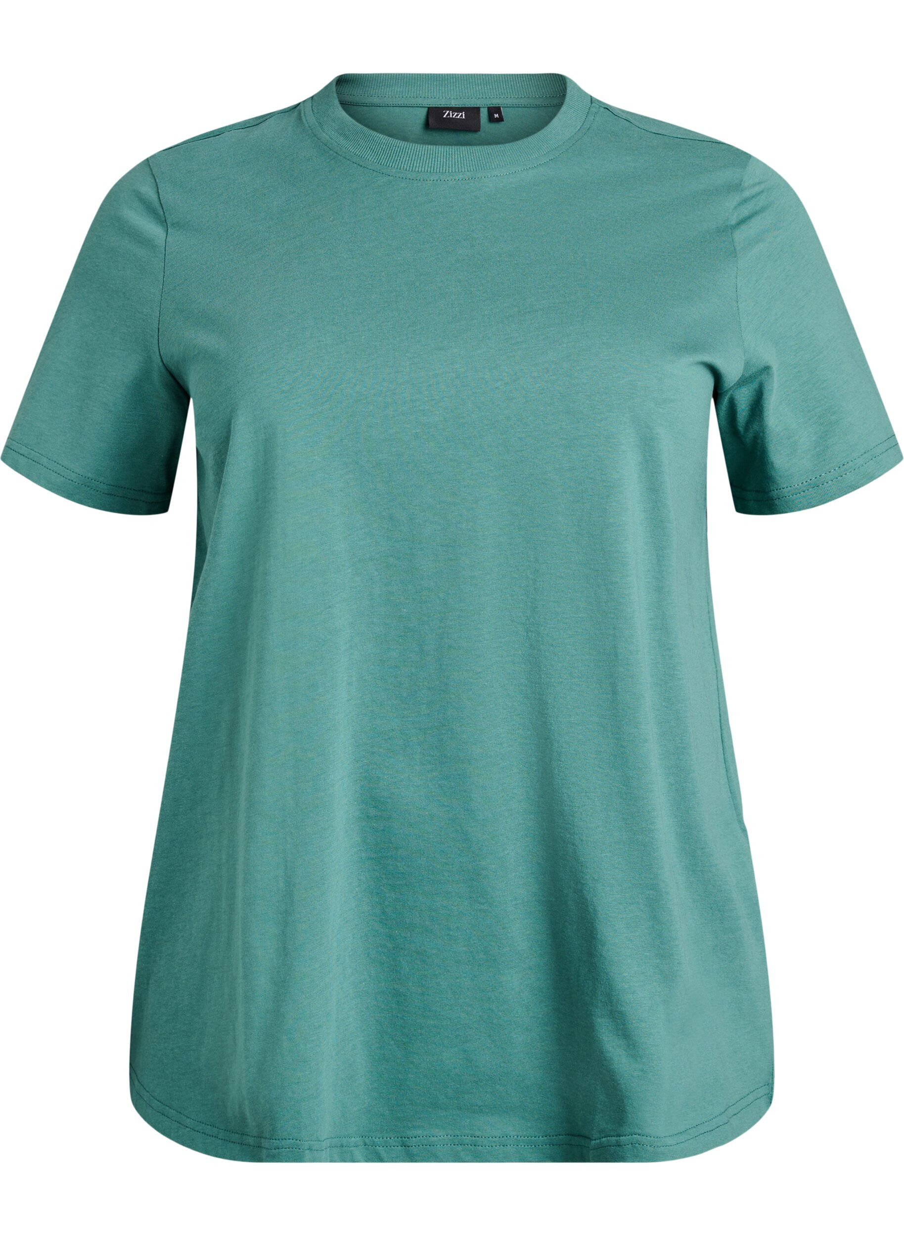 Basic cotton t-shirt with a round neck