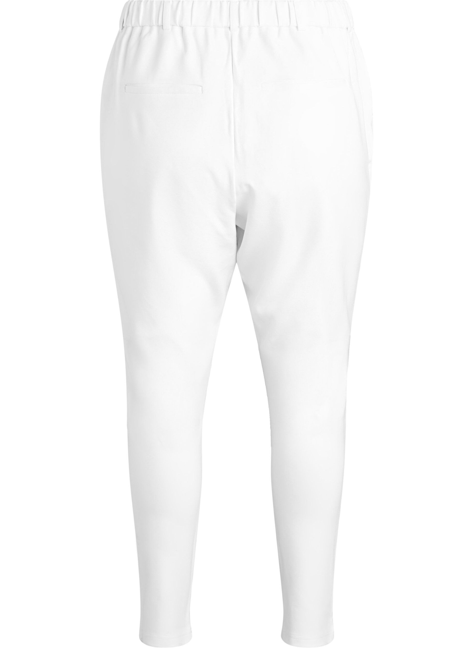 Zizzifashion Cropped Maddison trousers, White, Packshot image number 1