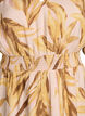 Viscose midi dress with leaf print and smocked waist, Yellow, Packshot image number 2