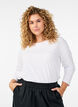 Basic jersey top with long sleeves, White, Model image number 0