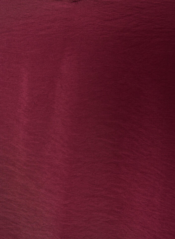Blouse with balloon effect and chiffon details, Red, Packshot image number 2