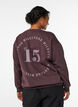 Sweatshirt with statement detail, Brown, Model image number 0