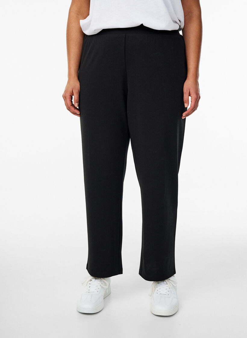 FLASH - Straight fit trousers, Black, Model image number 2