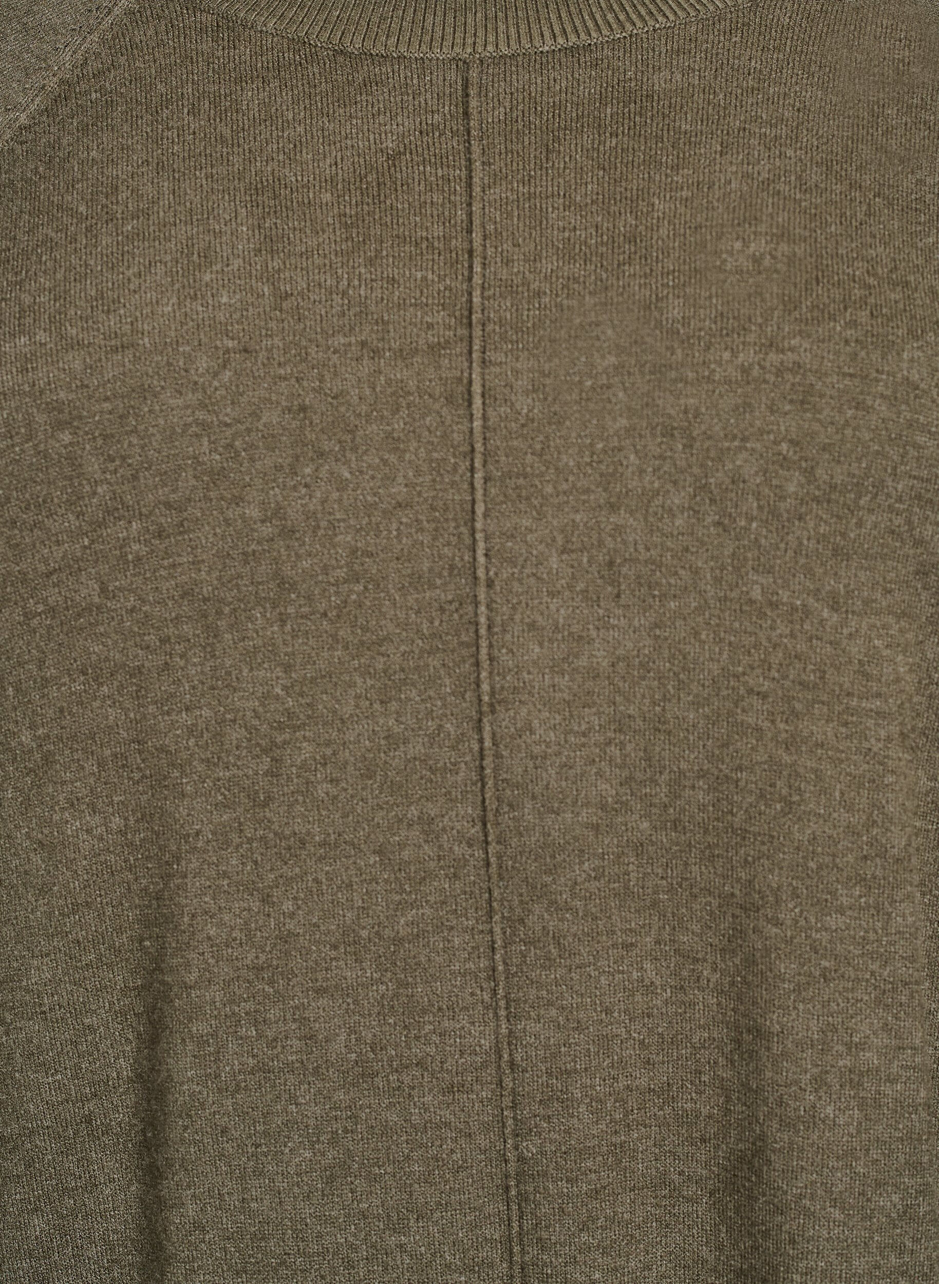 Zizzifashion Short knitted dress with raglan sleeves and a centre seam, Green, Packshot image number 2