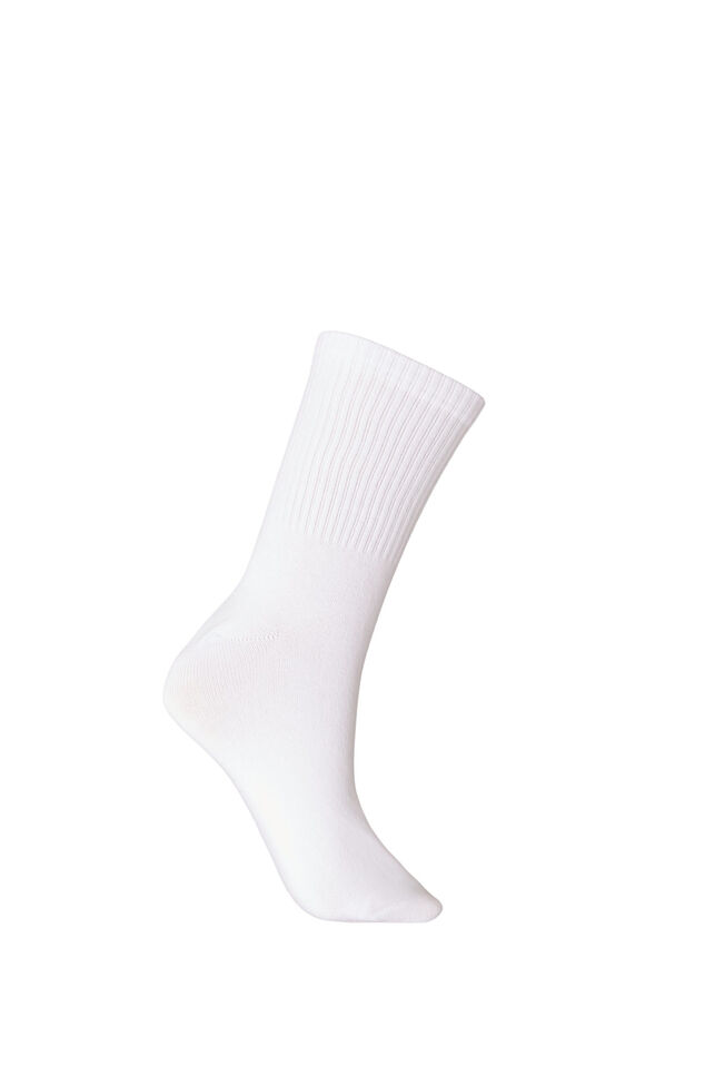 Cotton socks with patterns, White, Packshot image number 1