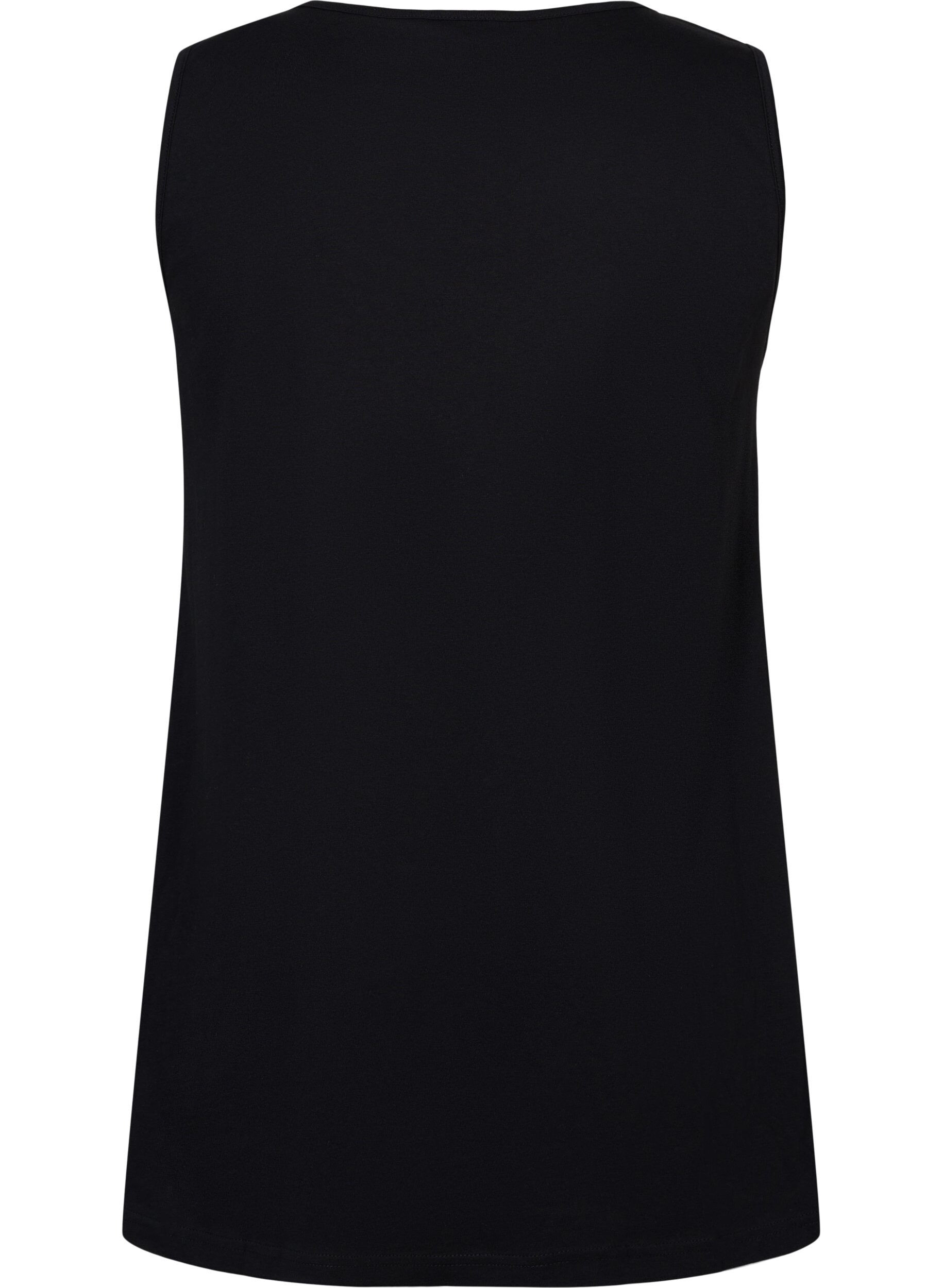 ZizzifashionCotton top with a-shape, Black, Packshot image number 1