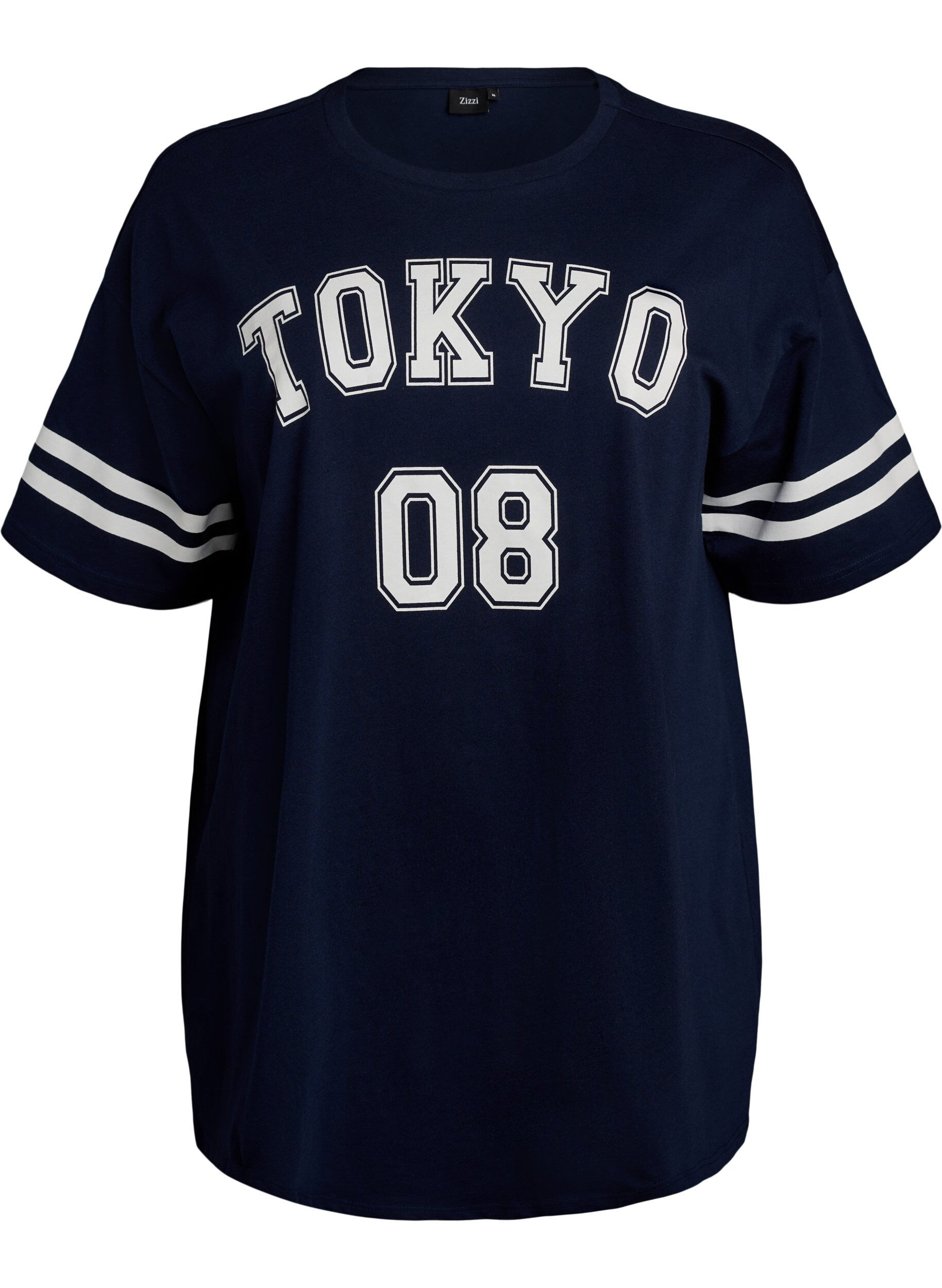 Sporty oversized college T-shirt