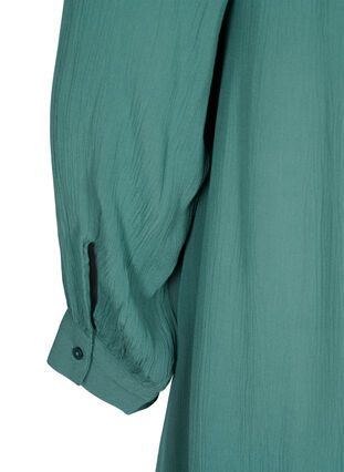 Viscose tunic with 3/4 sleeves, Sagebrush Green, Packshot image number 3