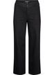 High-waisted jeans with wide legs, Black, Packshot image number 0