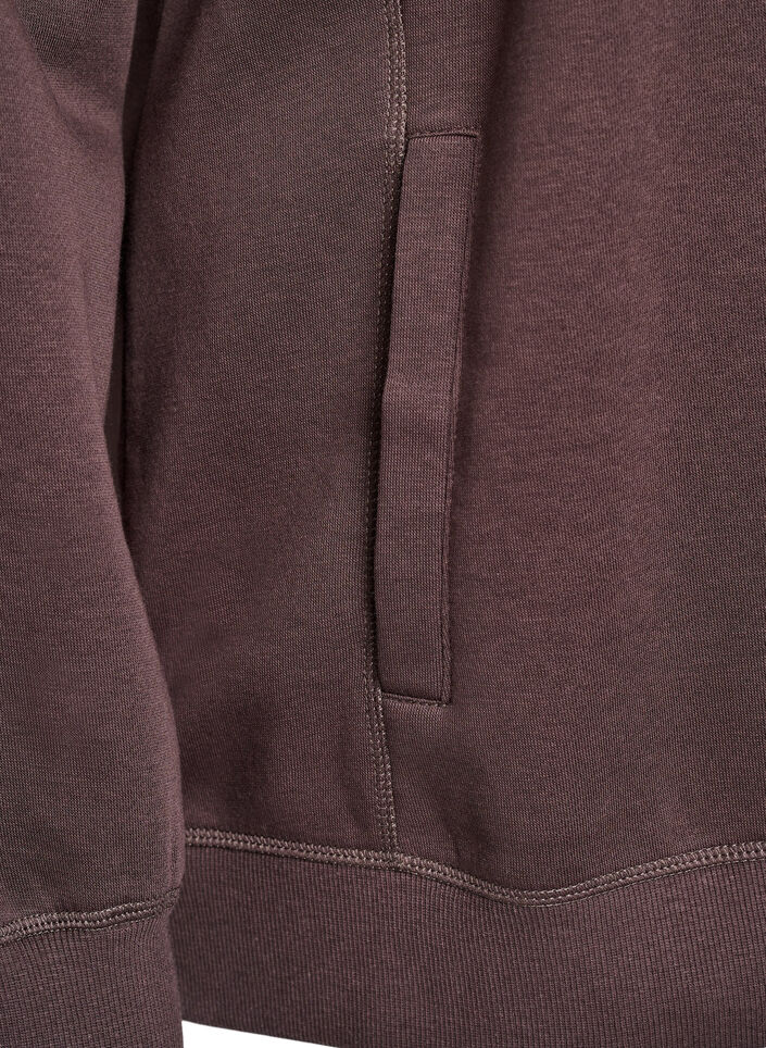FLASH - Sweatshirt with high collar and pockets, Brown, Packshot image number 3