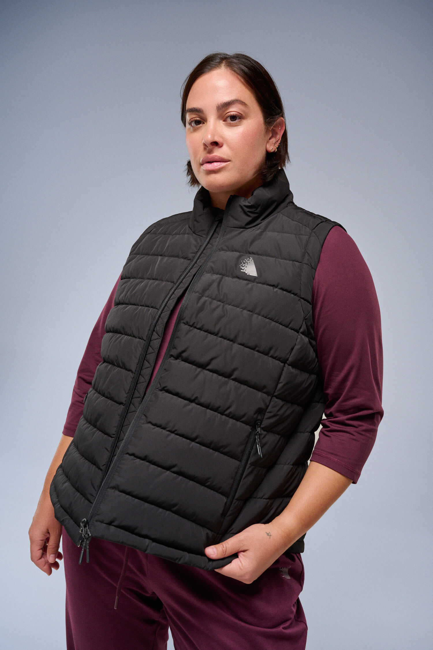 Zizzifashion Black vest, , Model