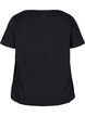 Short-sleeved cotton t-shirt, Black, Packshot image number 1