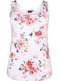 Floral tank top in viscose