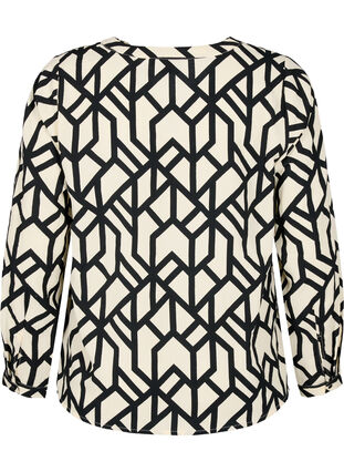 FLASH - Long sleeve blouse with print, Birch Black Graphic, Packshot image number 1
