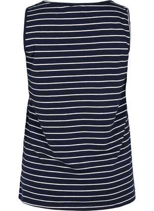 Striped cotton top, Blue Stripe, Packshot image number 1