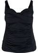 Tankini with a drape front, Black, Packshot image number 0