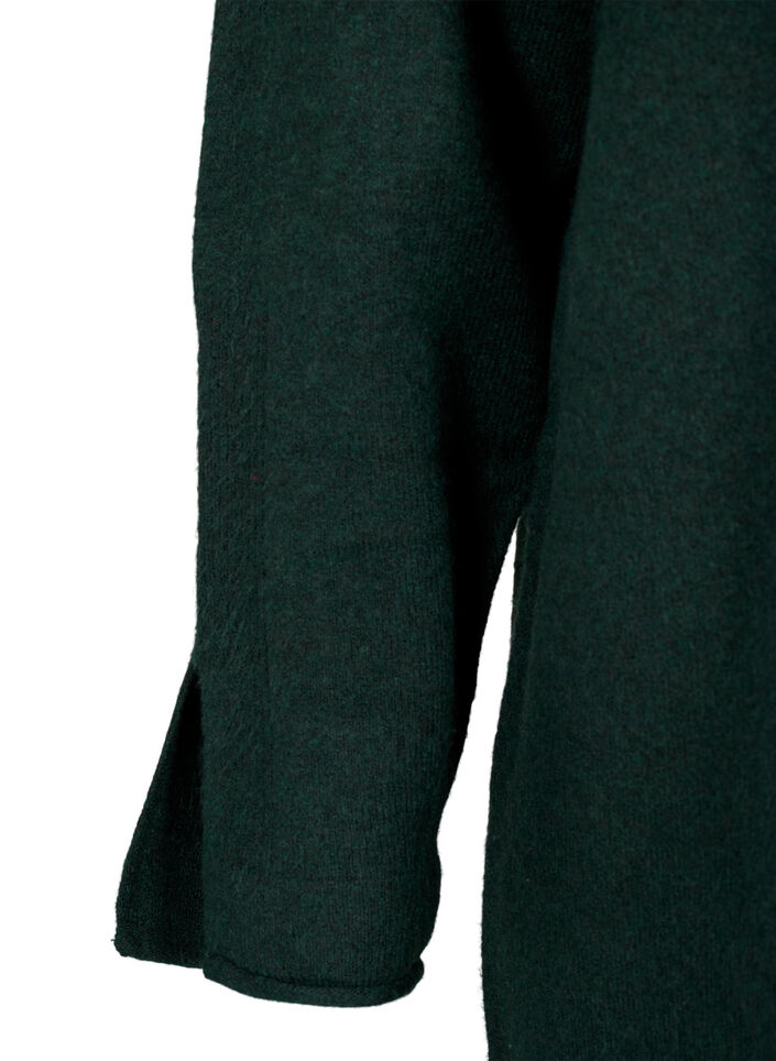 Knitted dress with a round neck and slit, Scarab Mel., Packshot image number 3