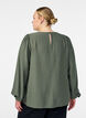 Long-sleeved viscose blouse, Green, Model image number 2