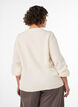 Cardigan in soft knit with gold-coloured buttons, Vanilla, Model image number 2