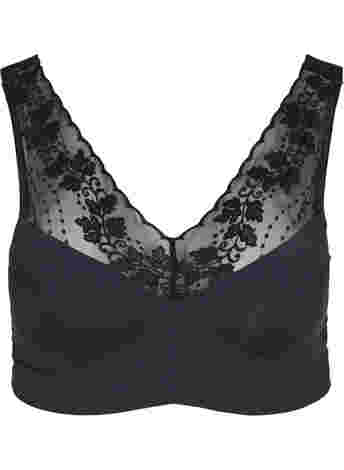 Soft bra with lace straps