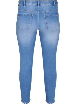 Cropped Amy jeans with beading, Light blue denim, Packshot image number 1