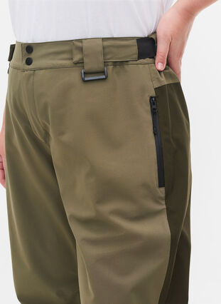 Waterproof shell trousers with pockets, Forest Night Comb, Model image number 2
