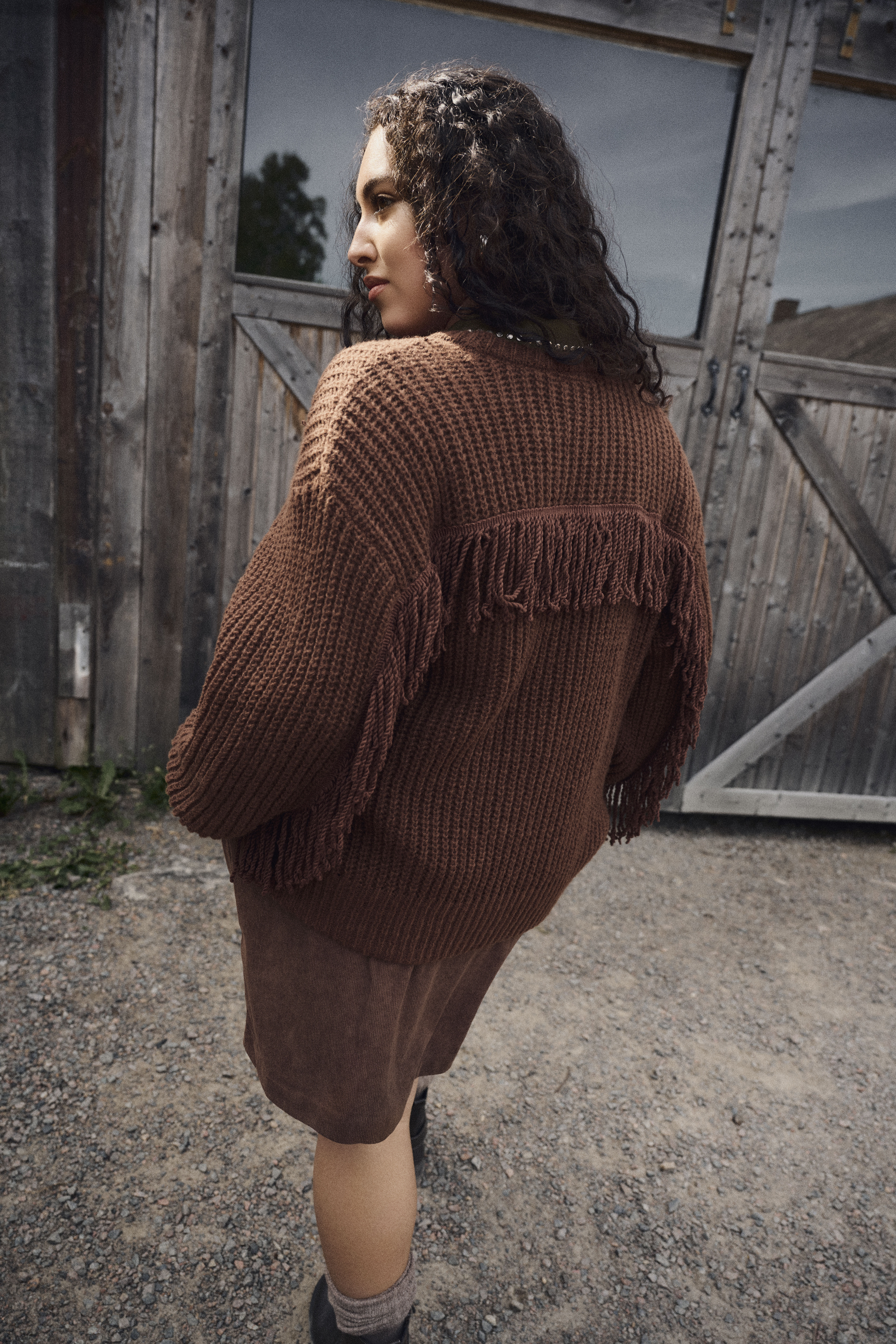 Knit with fringes, , Model